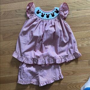 Minnie Mouse Red and White Gingham Dress Set